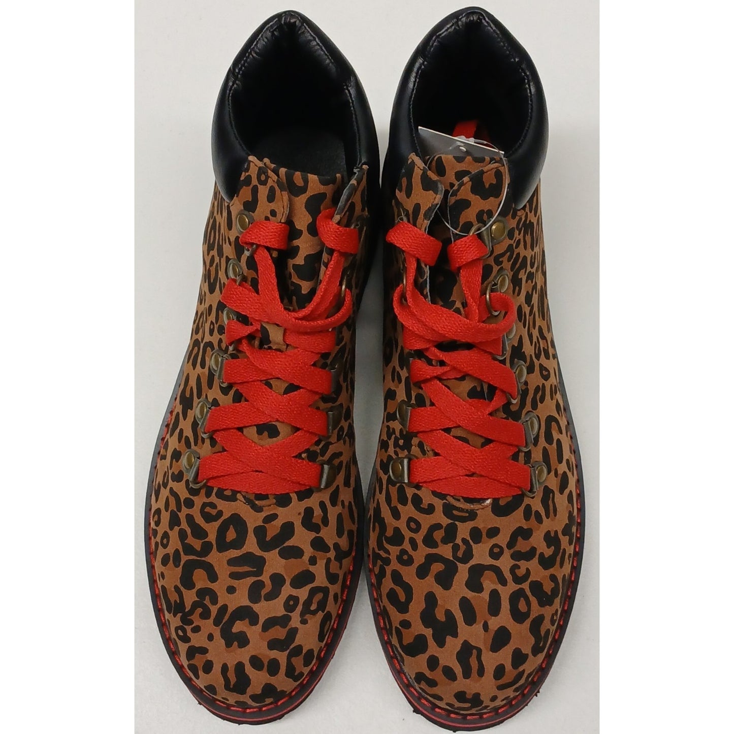 Route 66 (10) Leopard Print Lace-Up Ankle Jude Width Boots