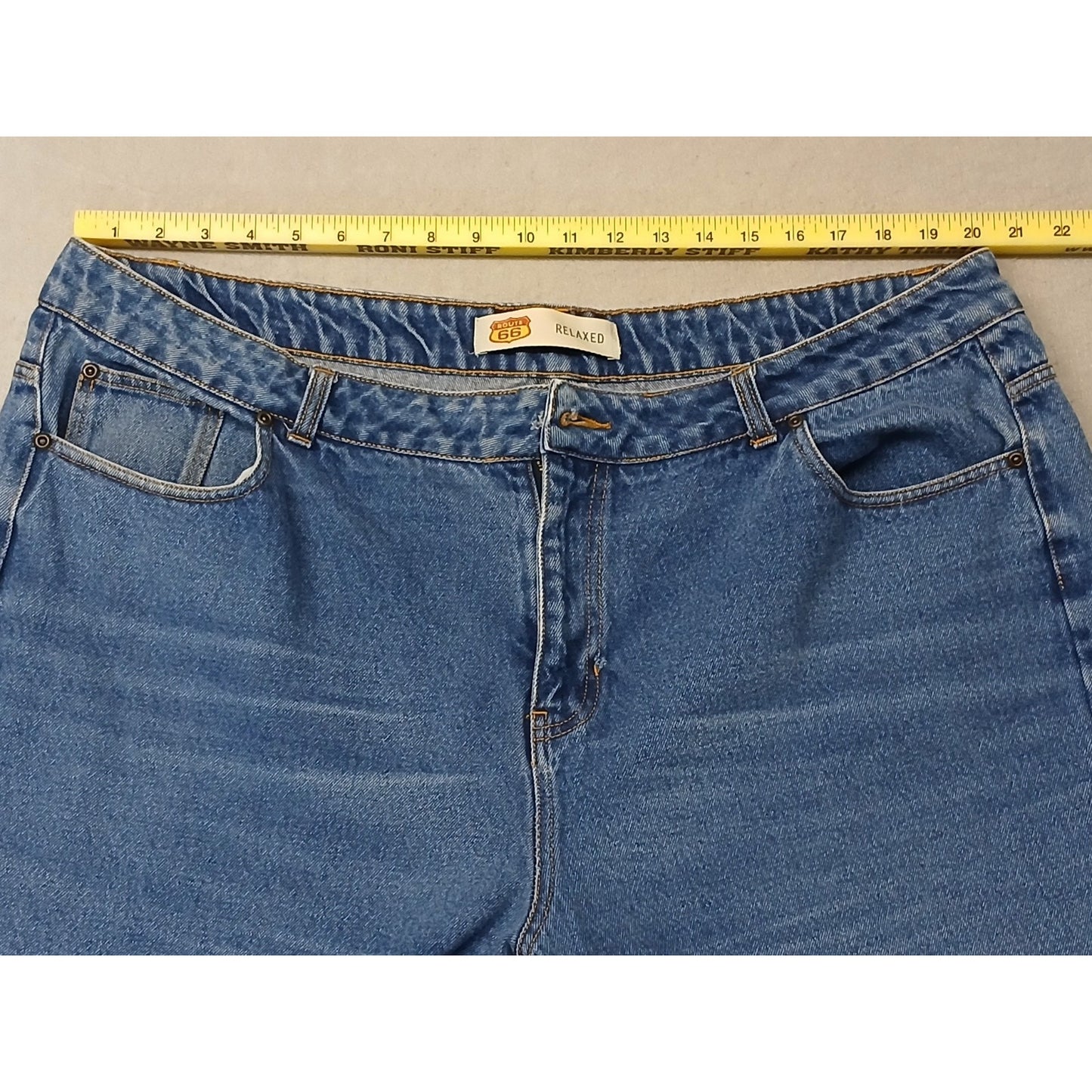 Route 66 (24S) Women's Relaxed Straight Fit Blue Denim Jeans