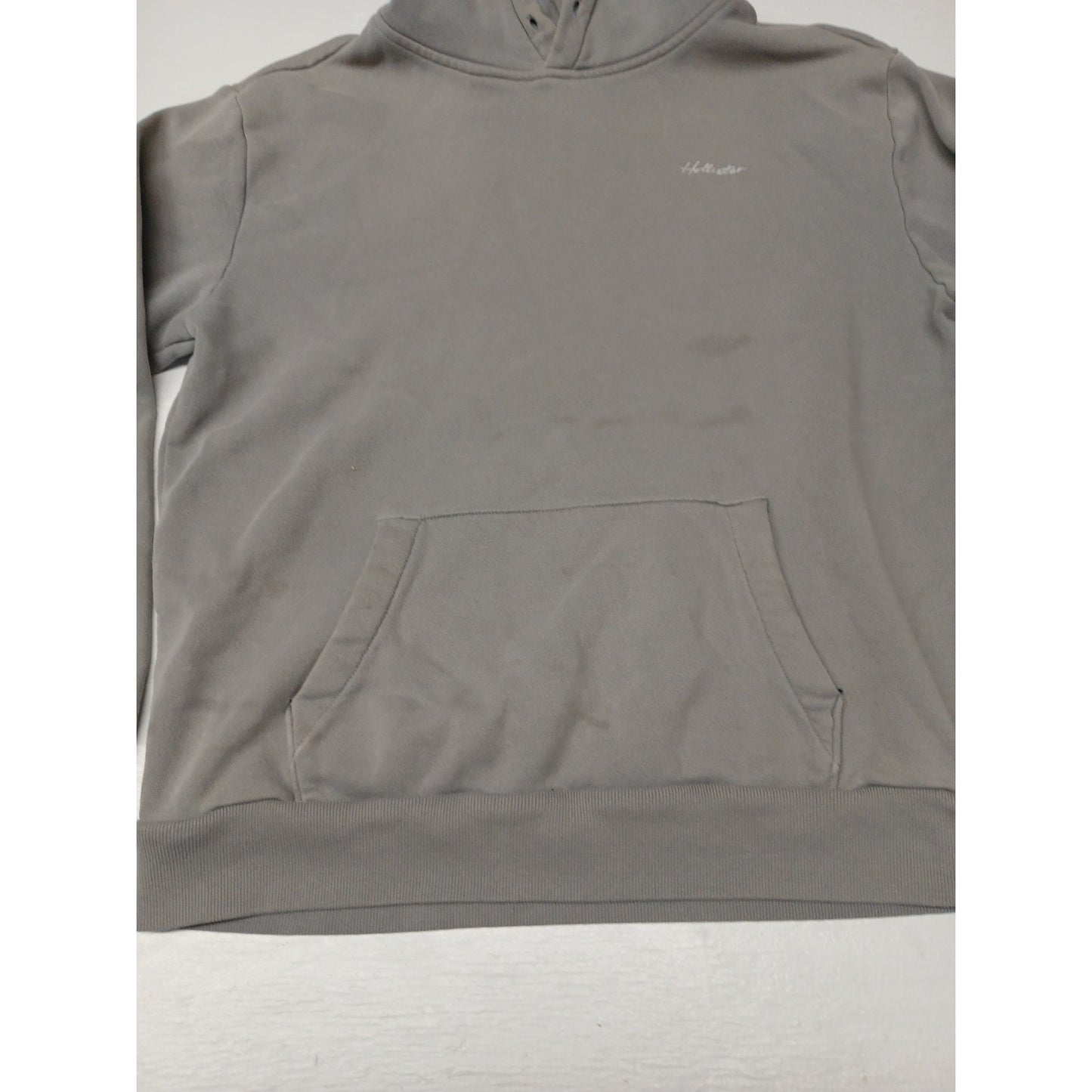 Hollister (Medium) Men's Gray Relaxed Fit Hoodie Sweatshirt