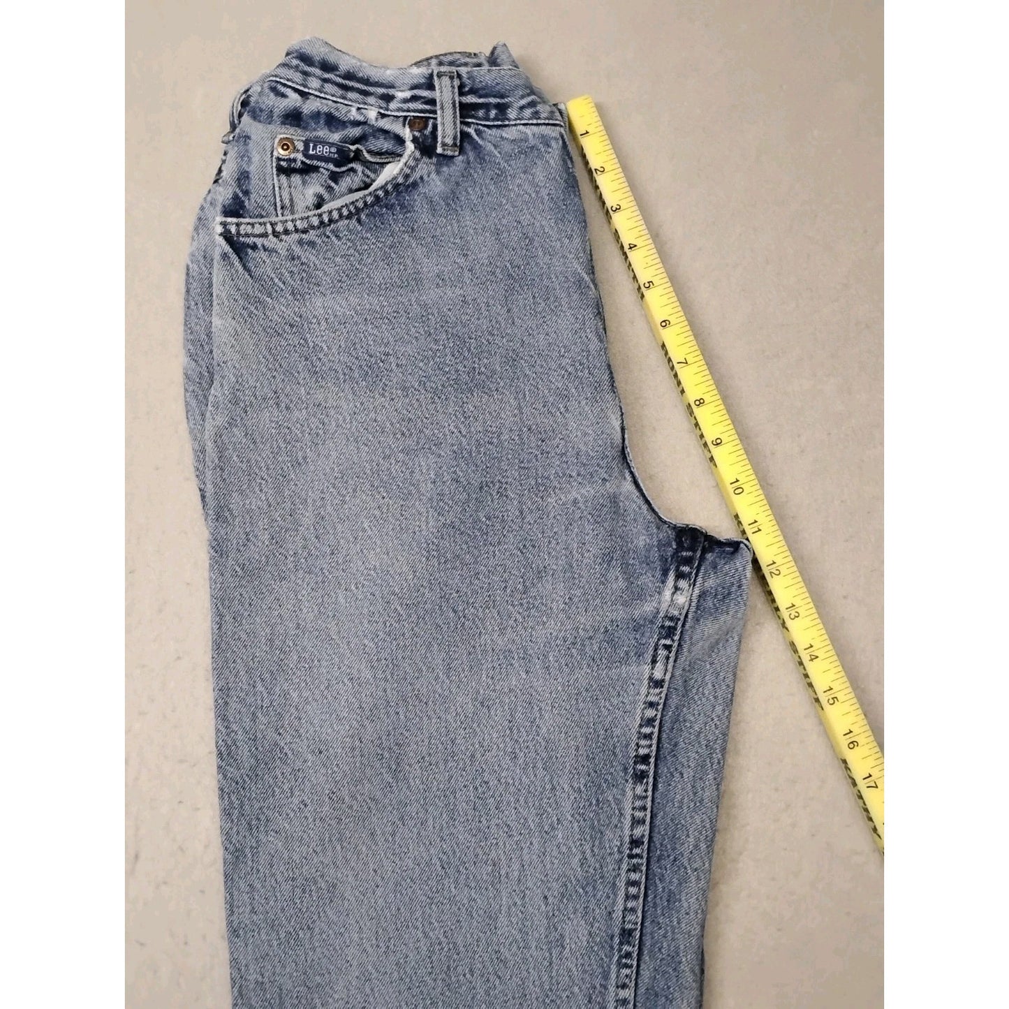 Lees (10) Women's Vintage High Rise Straight Blue Denim Jeans