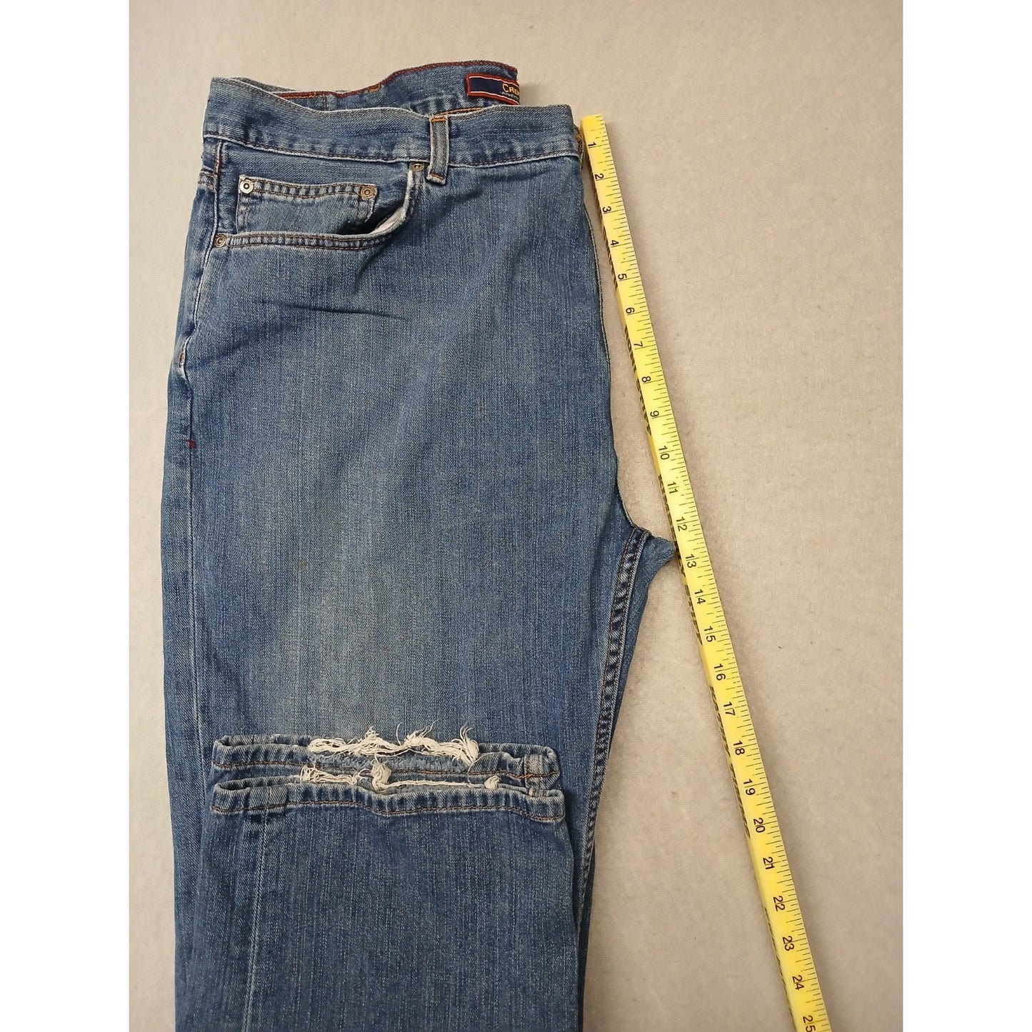 Cremieux (42x28) Men's Relaxed Straight Fit Blue Denim Jeans