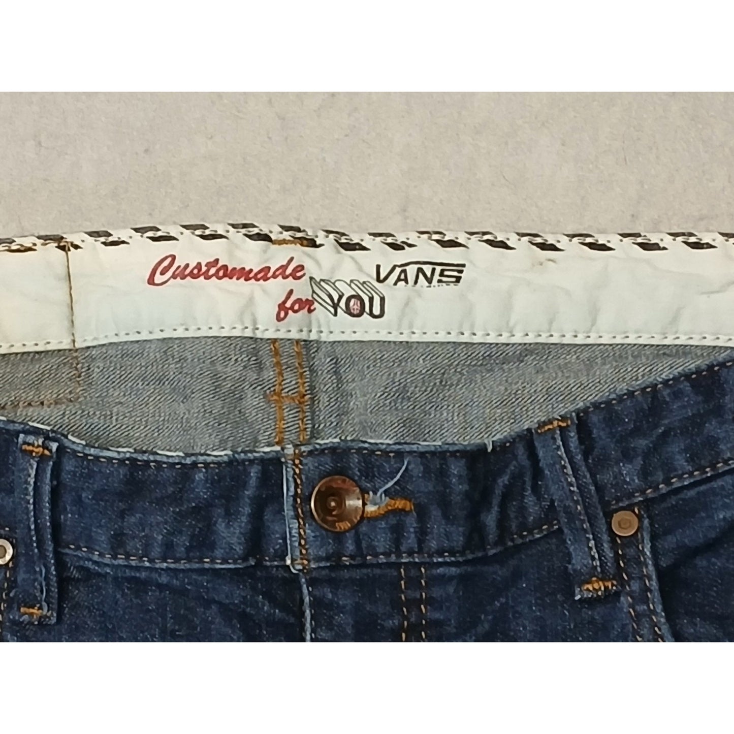 Vans (36x30) Men's Straight Leg Blue Denim Jeans