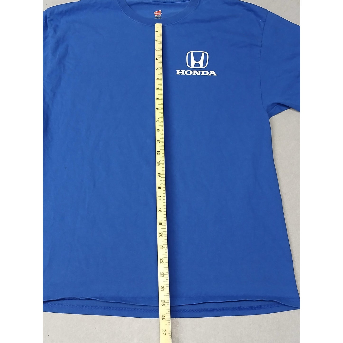 Hanes (XL) Blue Honda Logo Short Sleeve Crew Neck Tee Shirt