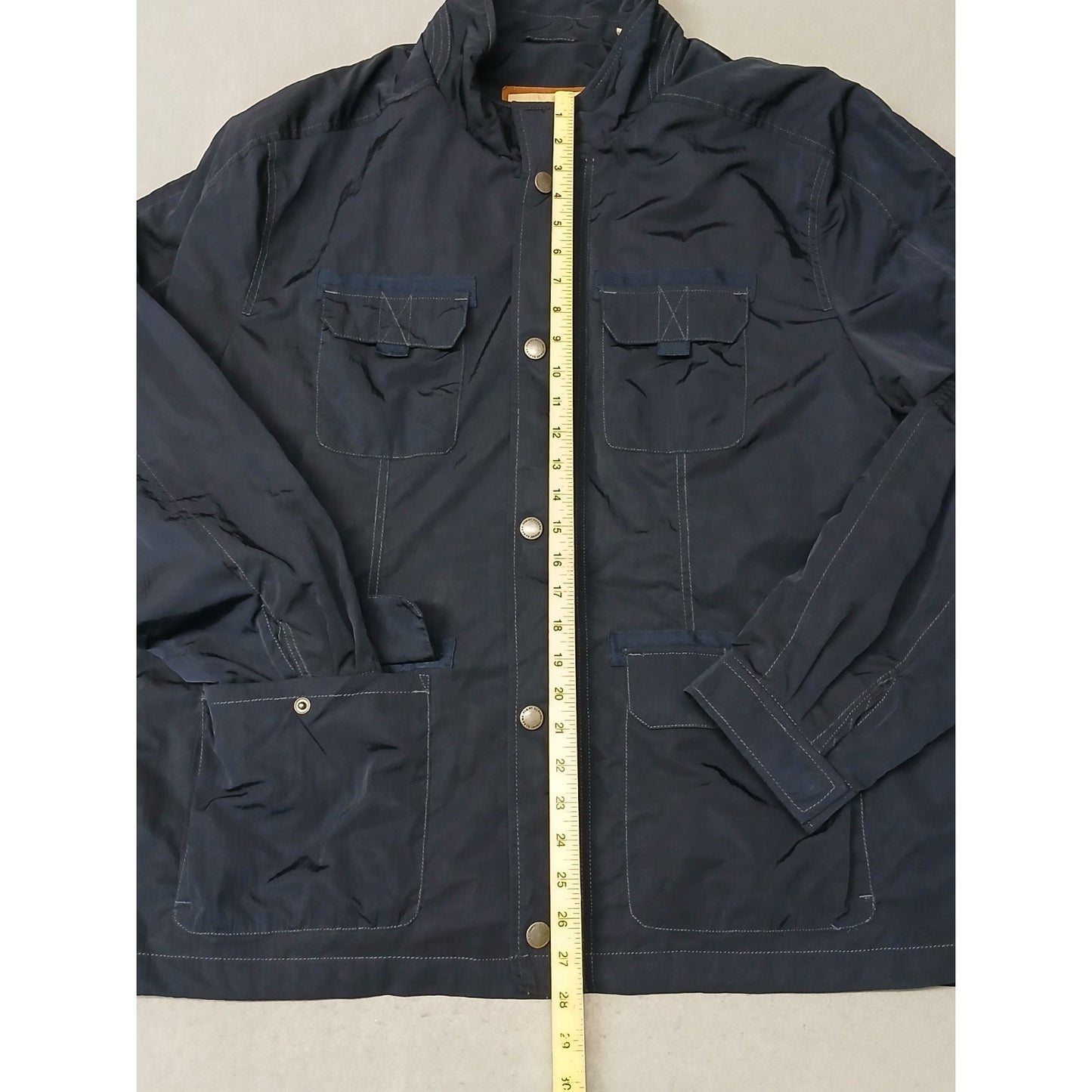 Tommy Bahama (XL) Men's Navy Blue Military Jacket