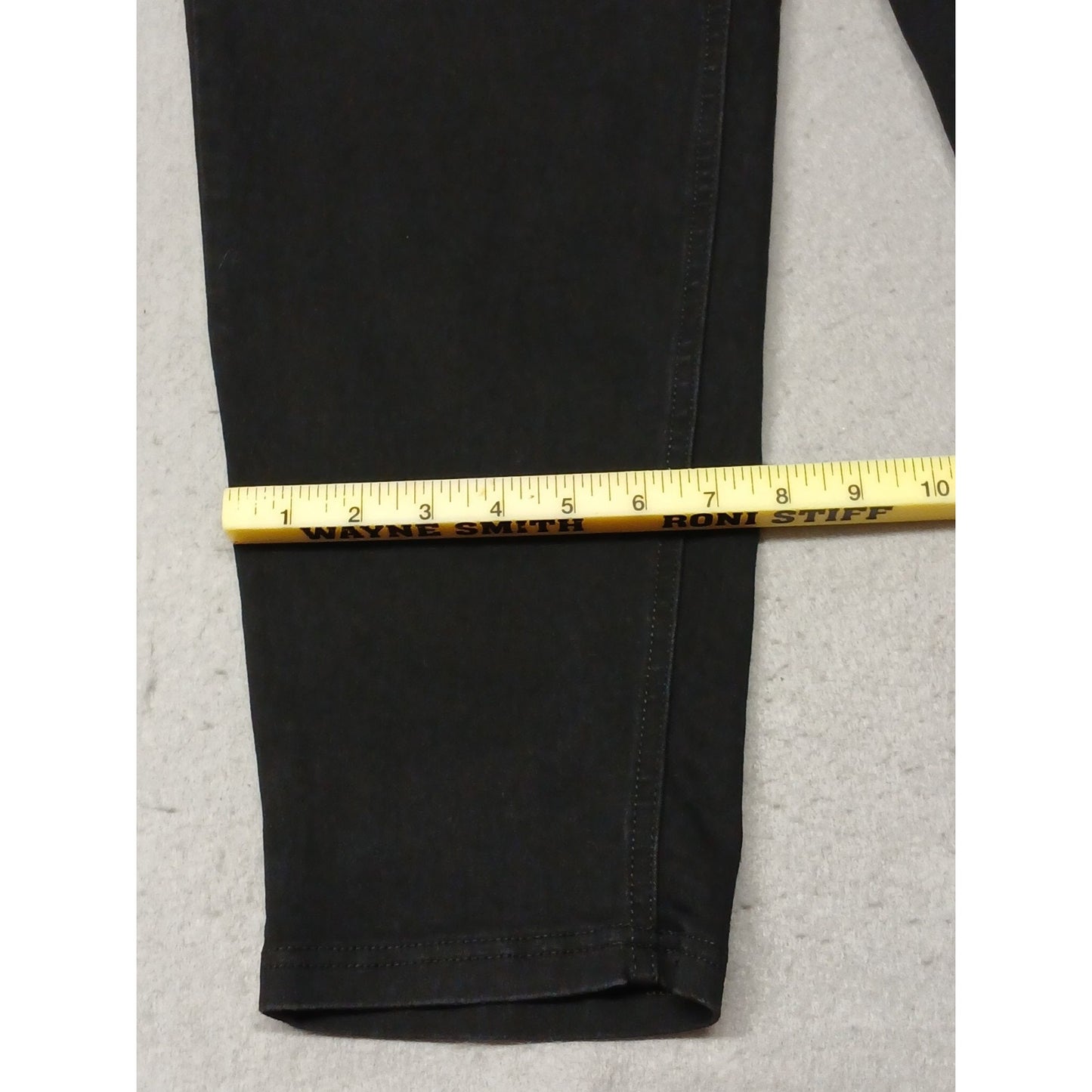 Terra & Sky (2X) Women's Black Stretch Straight Denim Pants