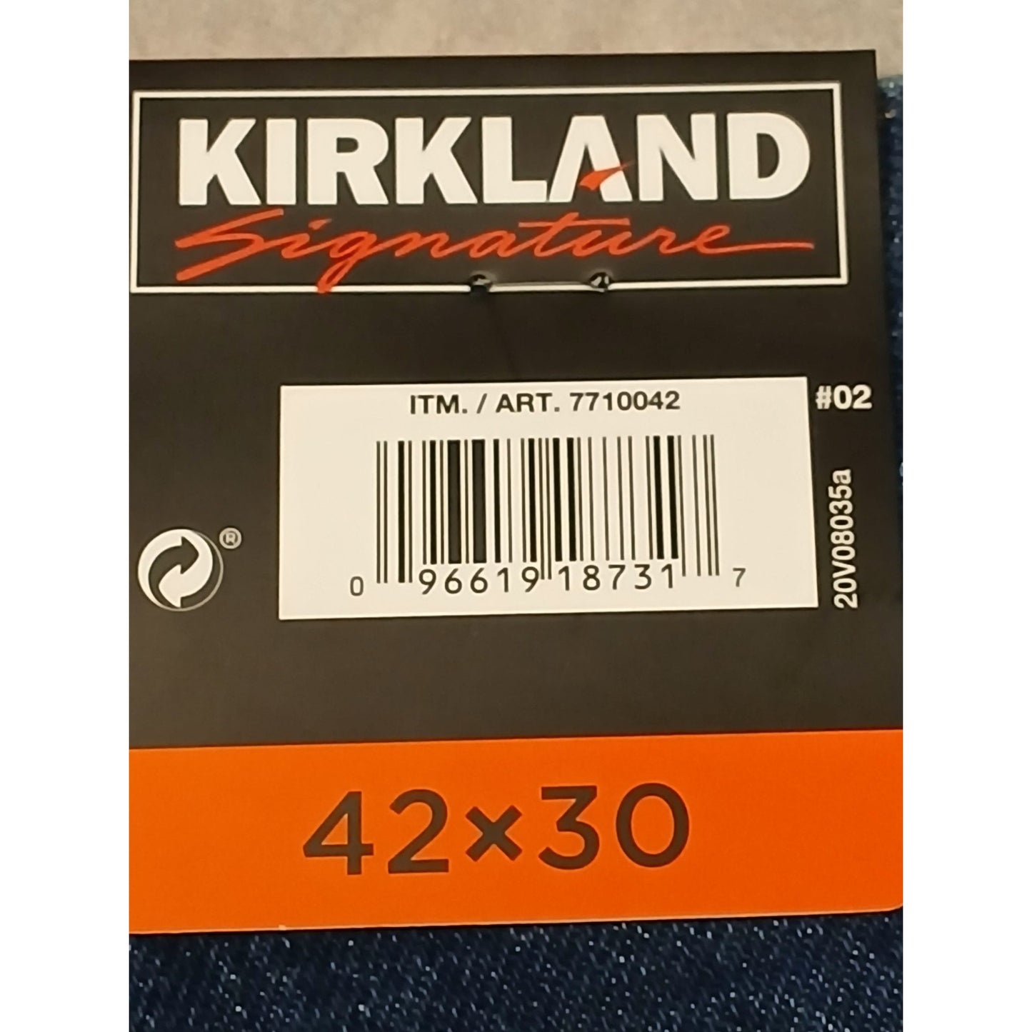 Kirkland (42x30) Men's Straight Leg Blue Denim Jeans