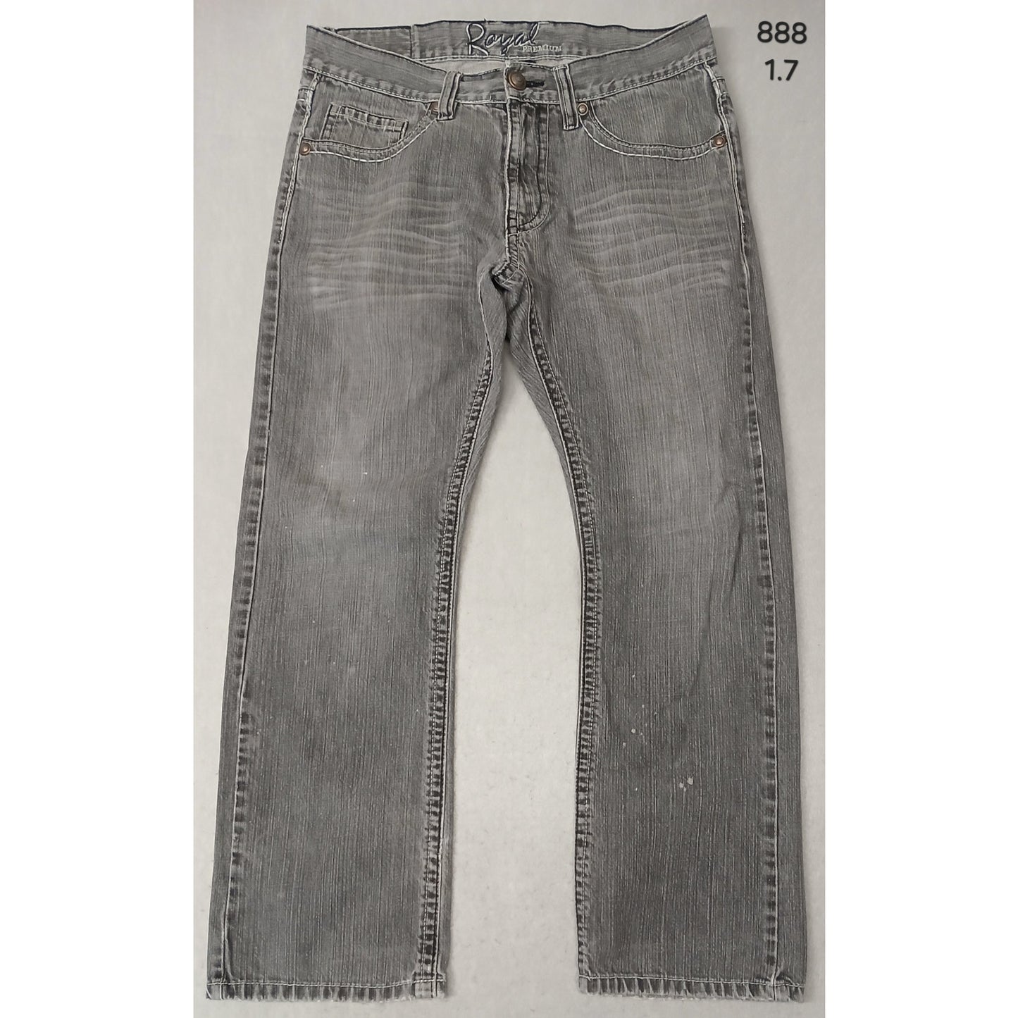 Royal (32x30) Mens Gray Straight Boot Cut Denim Jeans