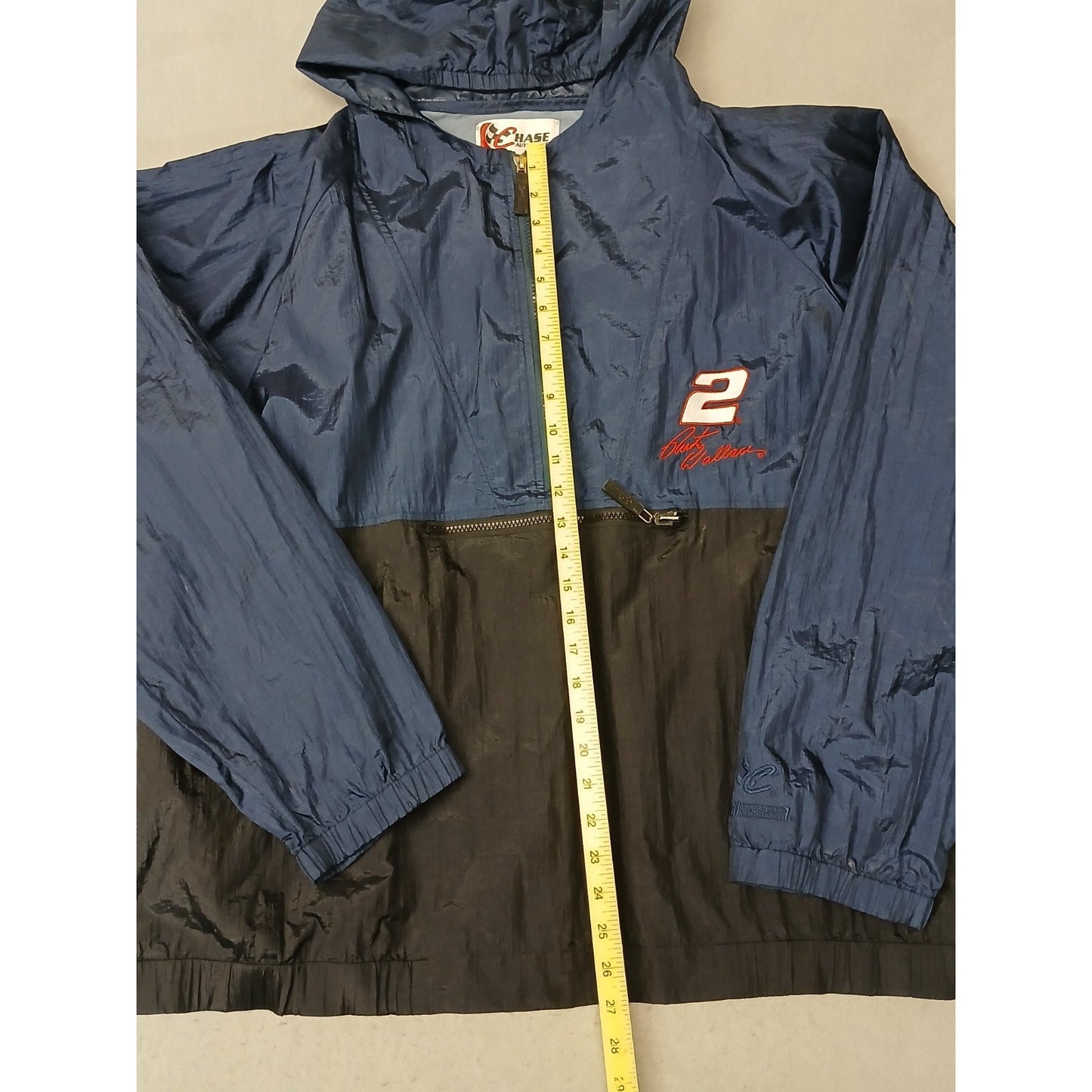 Chase (2XL) Vintage NASCAR #2 R. Wallace Windbreaker Jacket