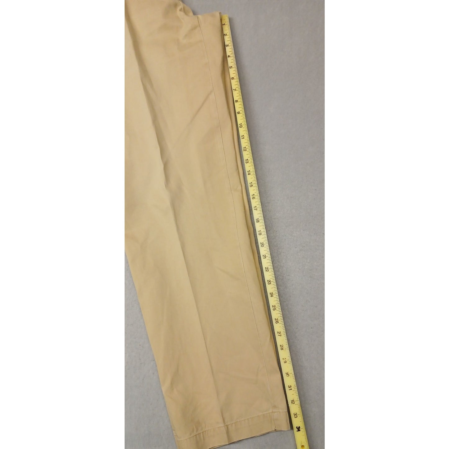 Roundtree & Yorke (38x34) Mens Gold Straight Fit Khaki Pants