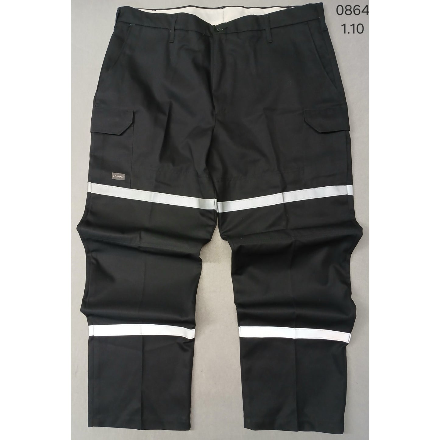 Unifirst (42x32) Men's Black Reflective Straight Cargo Pants
