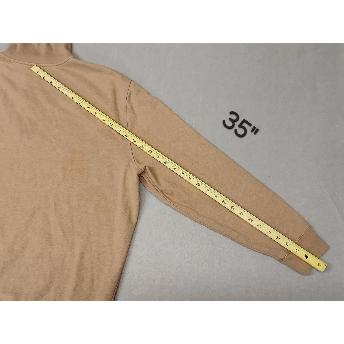 Nautica (2XL) Men's Tan Long Sleeve Zip Pullover Sweatshirt