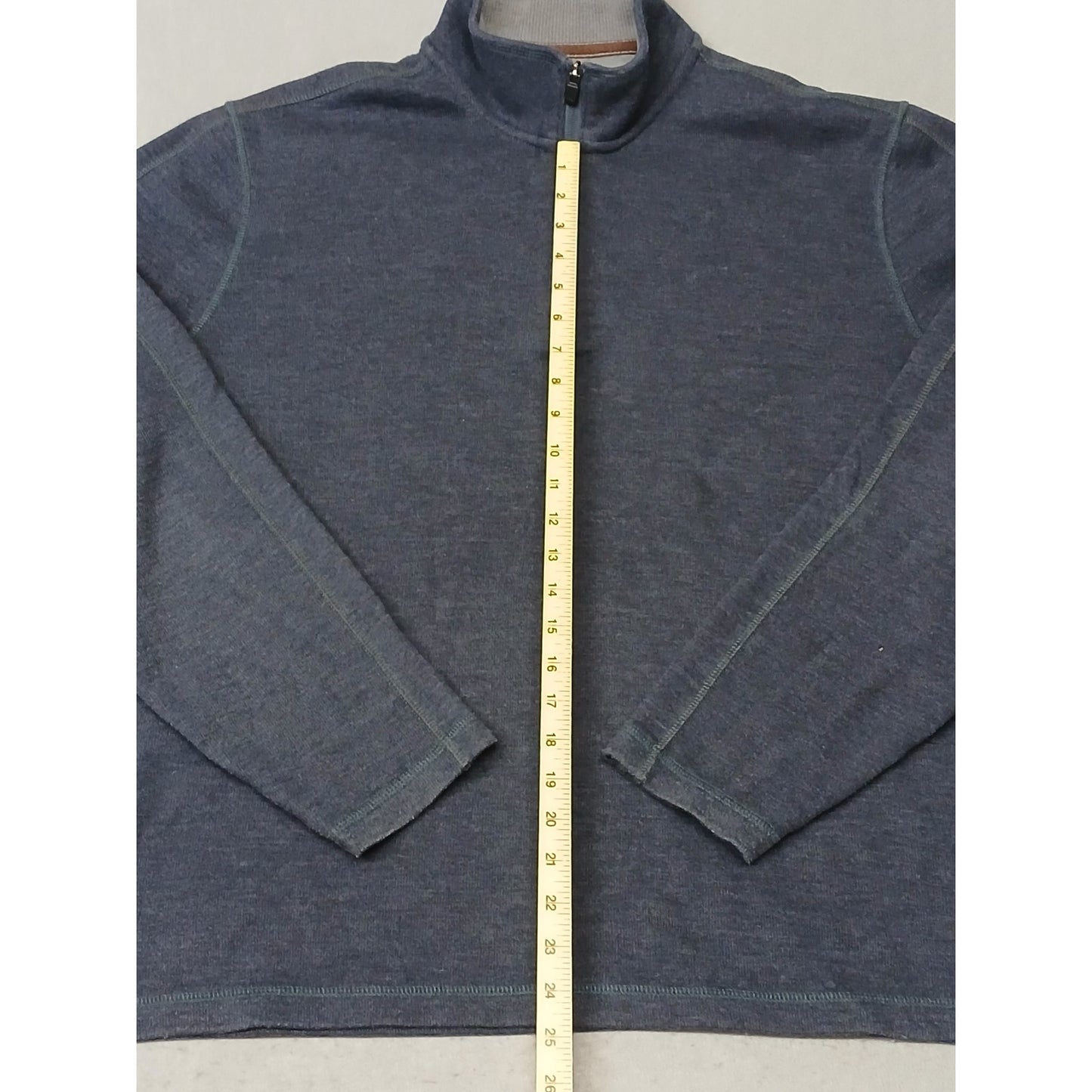 Eddie Bauer (XL) Men's Blue Full-Zip Mock Neck Sweatshirt