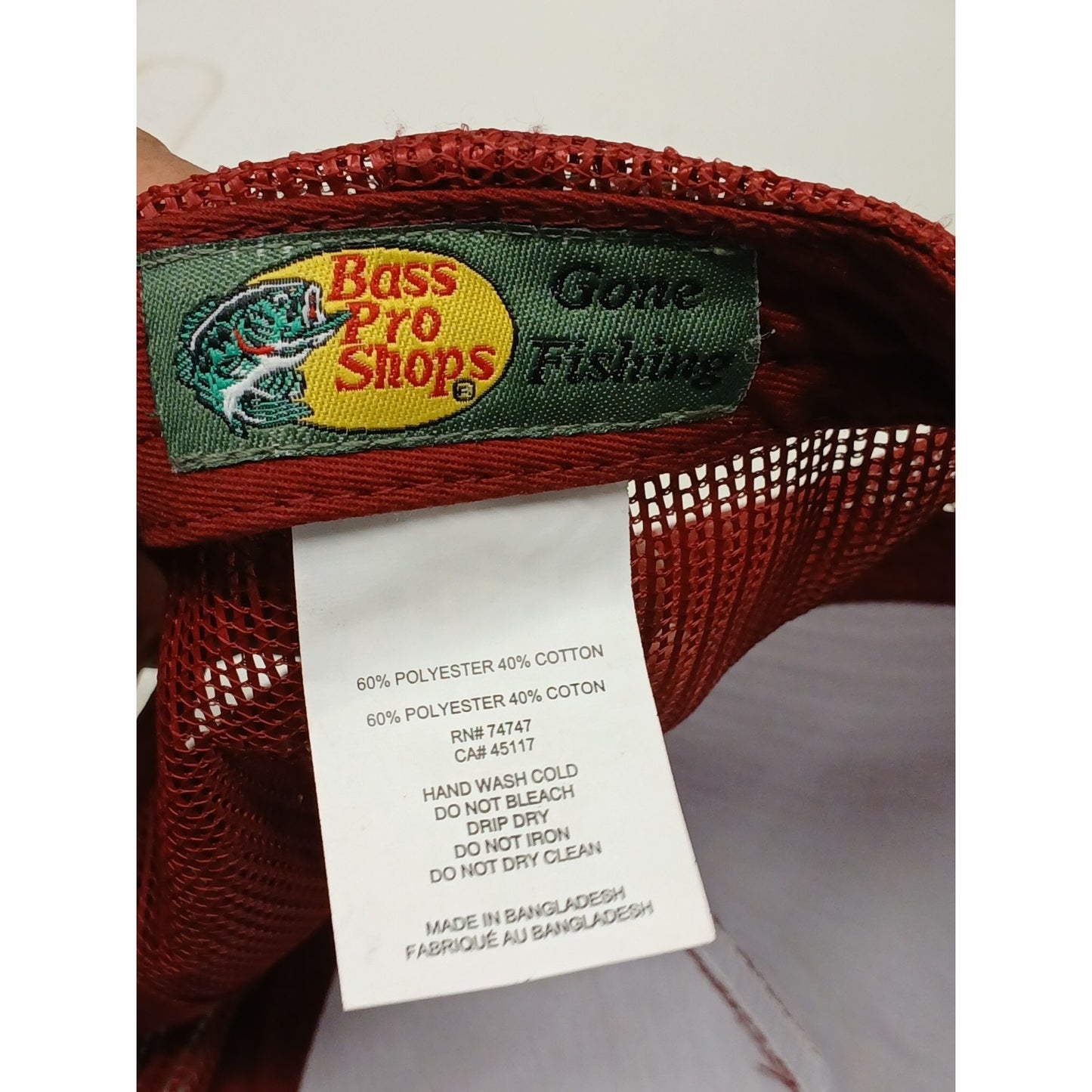 Bass Pro Shops (OSFM) Red Snapback Mesh Trucker Hat