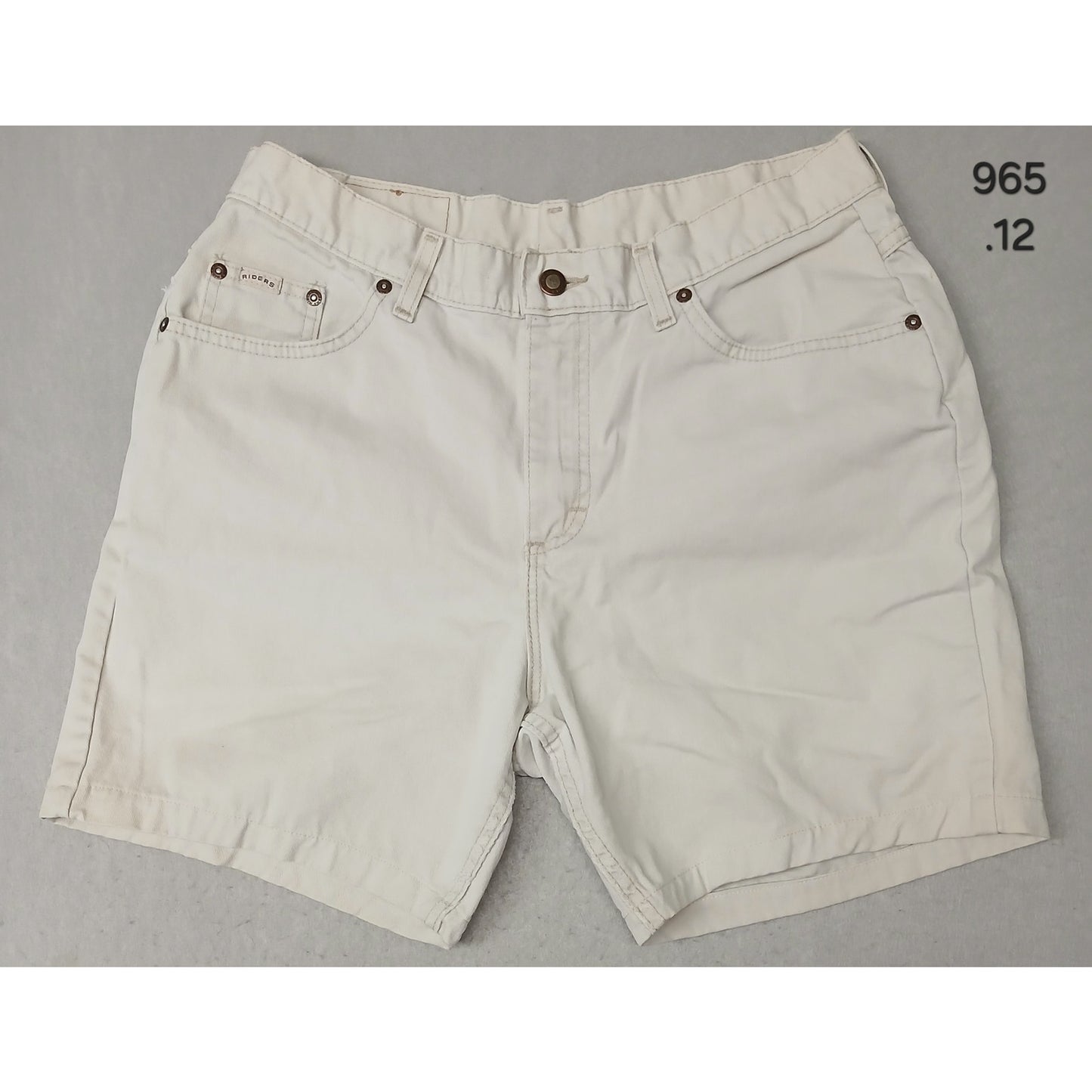 Ryders by Lee (16L) Vintage High Rise Cream Denim Shorts