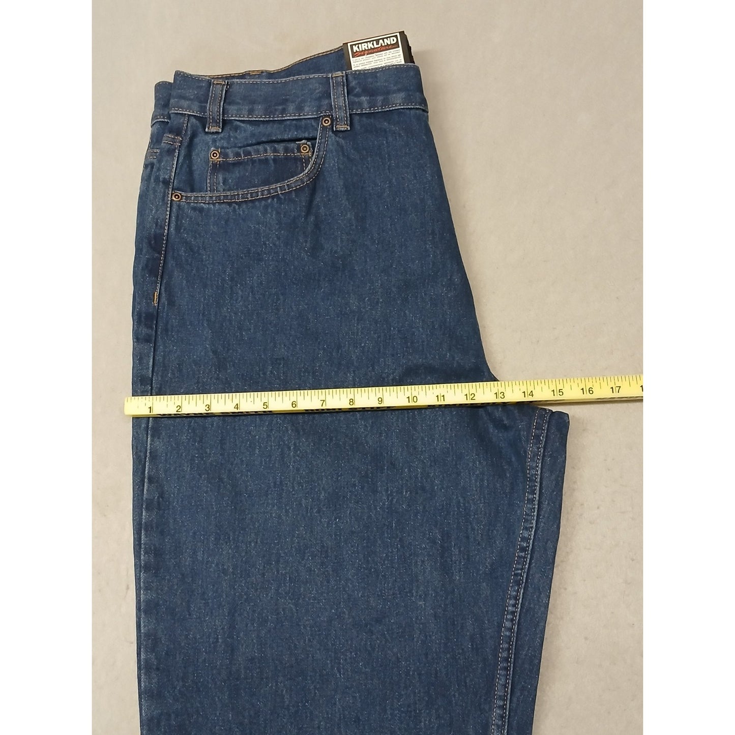 Kirkland (42x30) Men's Straight Leg Blue Denim Jeans