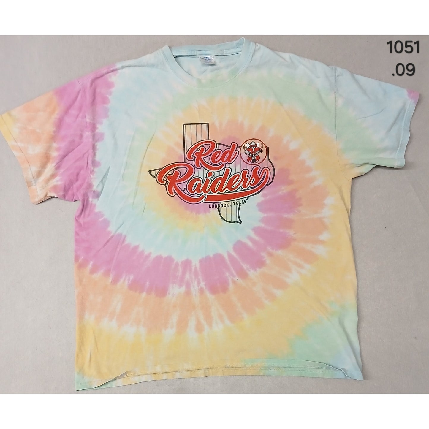 Port & Company (XL) Pastel Tie-Dye Texas Tech Tee Shirt