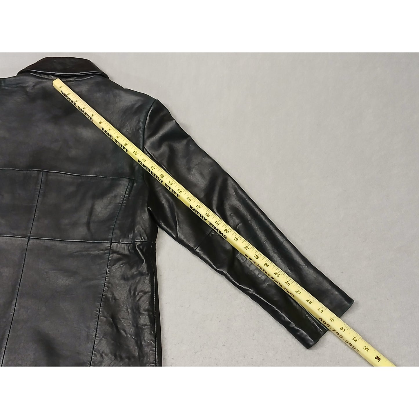 Merona (Medium) Women's Black Genuine Leather Zip Jacket