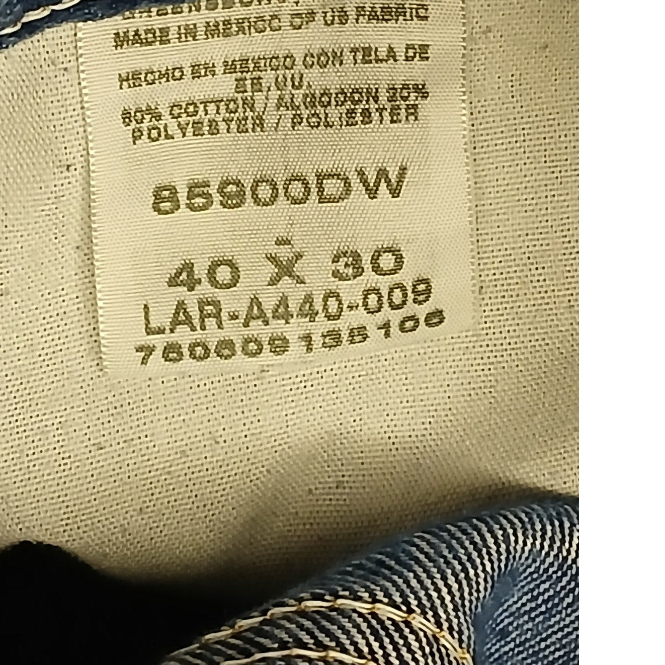 Wrangler (40x30) Men's Relaxed Fit Straight Blue Denim Jeans