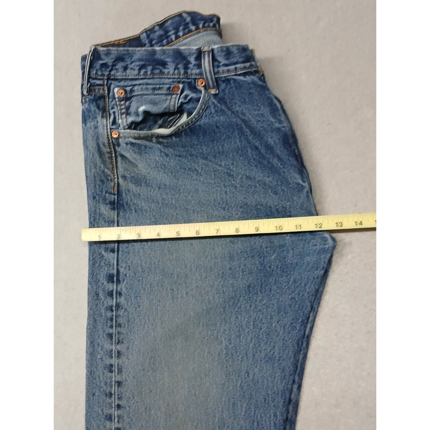 Levi's 501 (38x32) Original Fit Straight Blue Denim Jeans