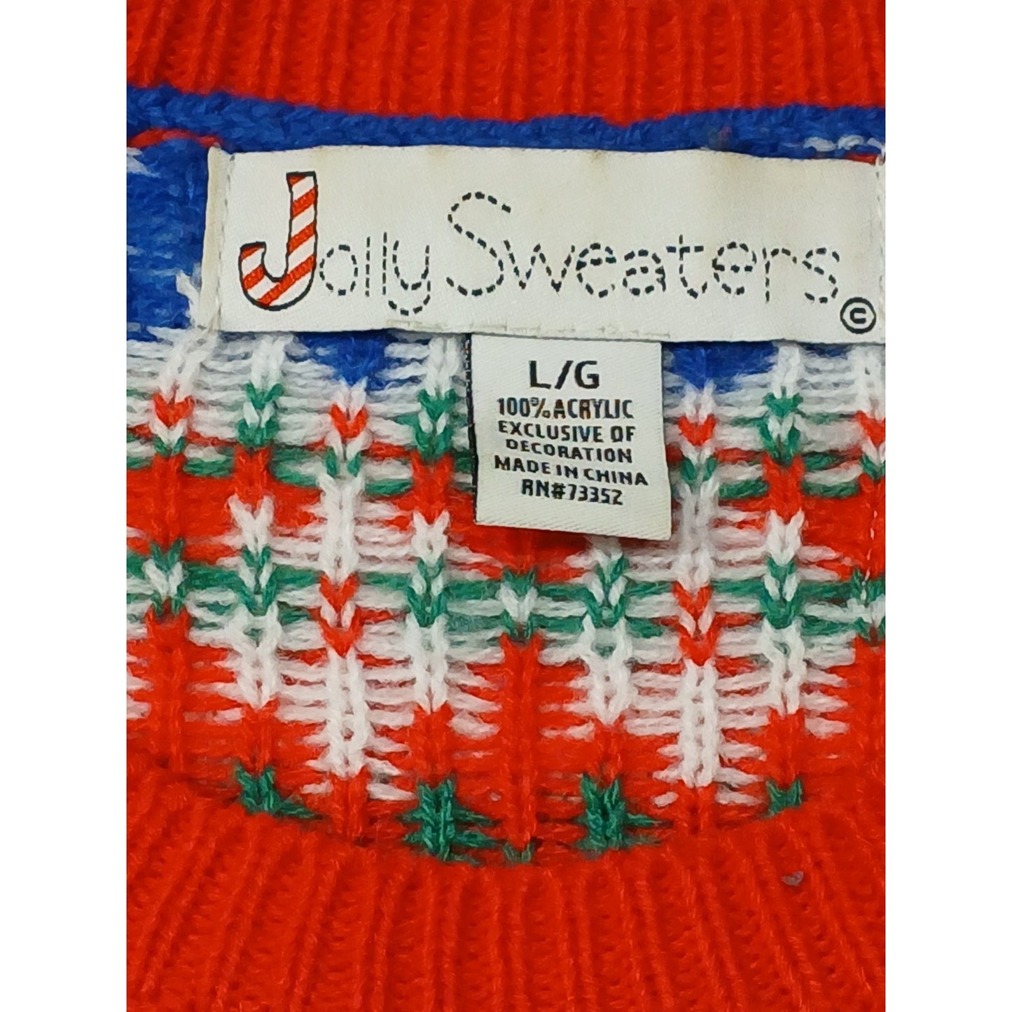 jolly sweaters (Large) Multicolor Crew Neck Knitted Ugly Sweater