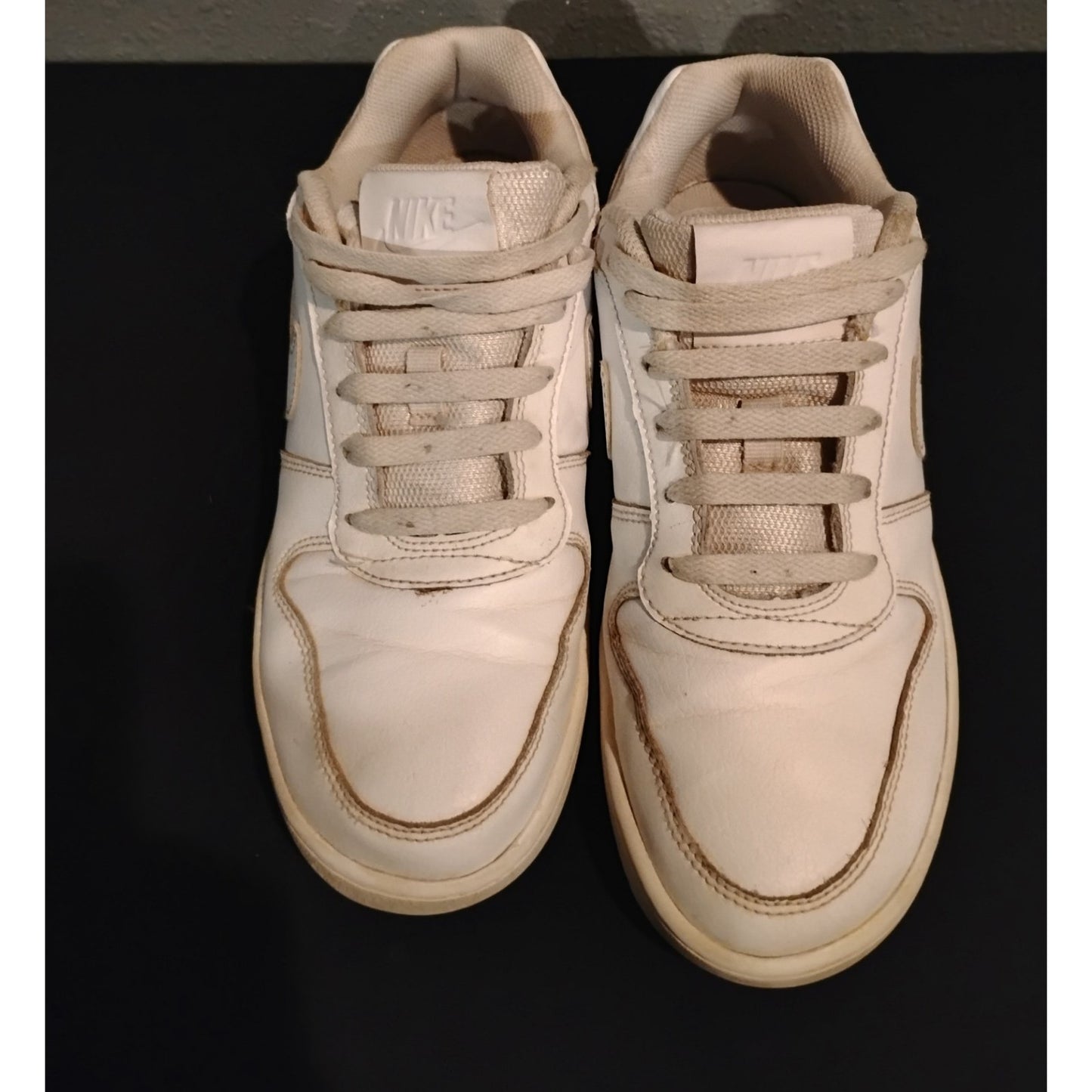 Nike Ebernon (8) AQ1779-100 White Leather Low Cut Sneakers