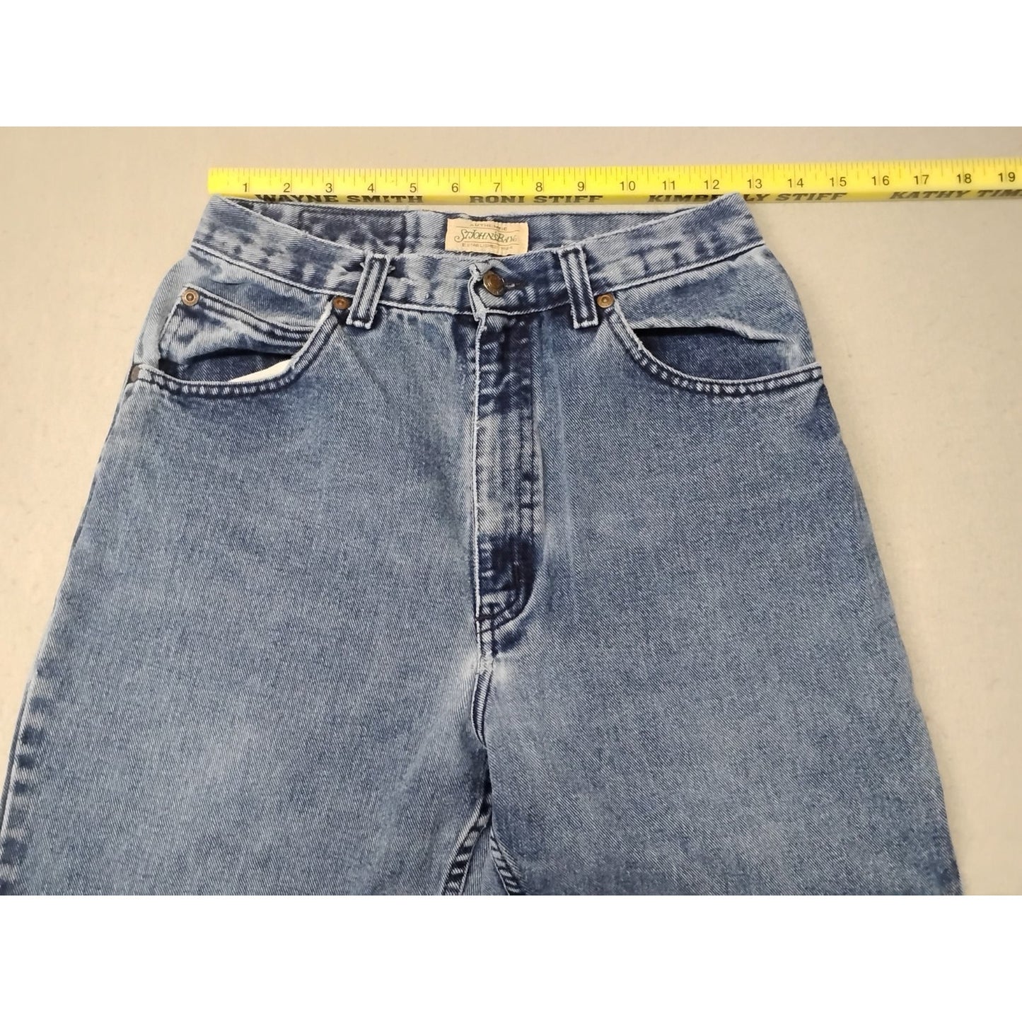 Saint Johns Bay (8) Womens Vintage Straight Blue Denim Jeans