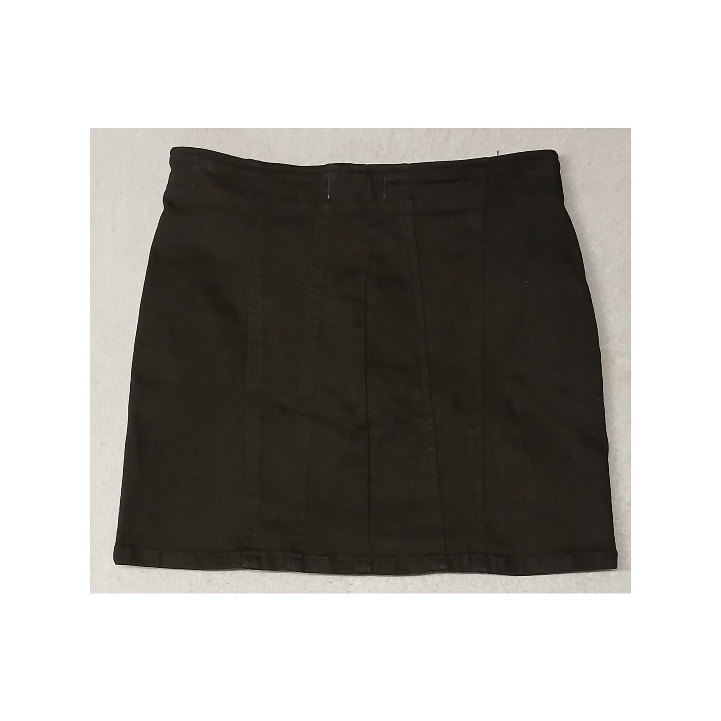 We The Free (4) Black Zip Front Denim Mini Skirt