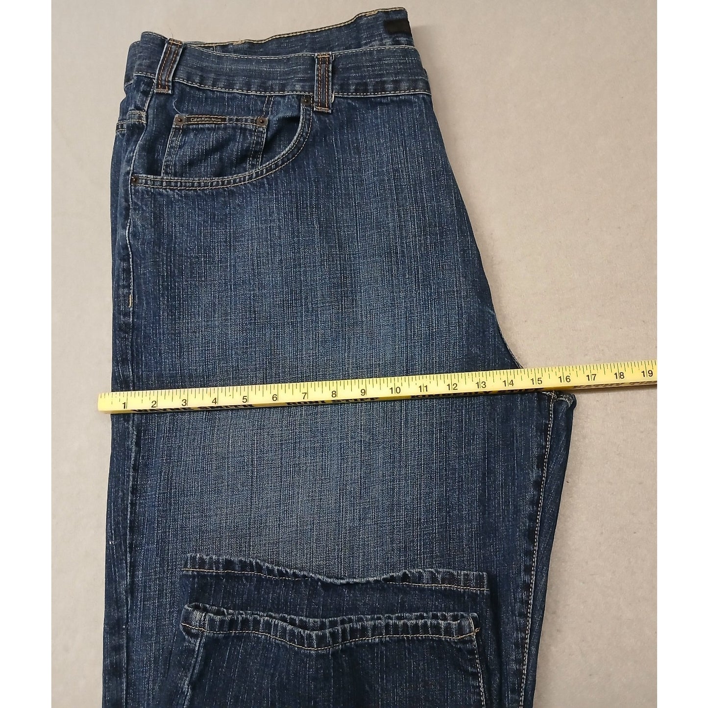 Calvin Kline (46x30) Men's Loose Fit Blue Denim Jeans