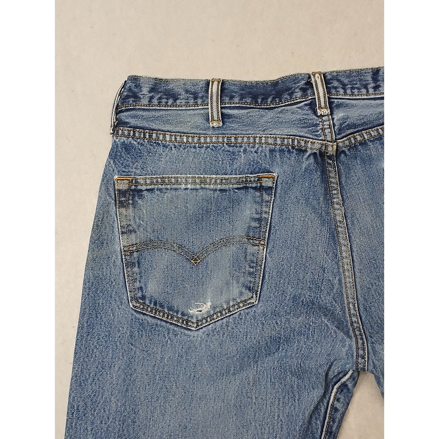 Levi's 501 (38x32) Original Fit Straight Blue Denim Jeans