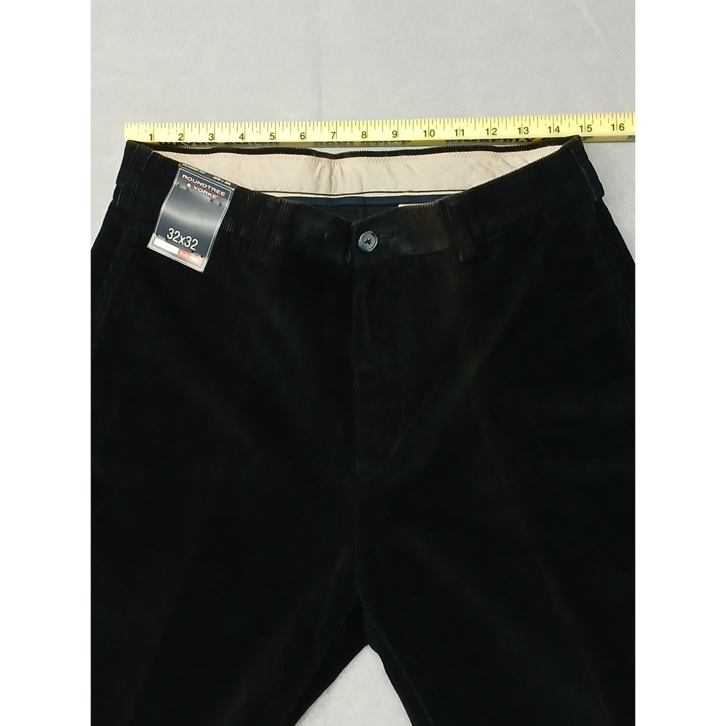 Roundtree & Yorke (32x32) Black Corduroy Straight Pants