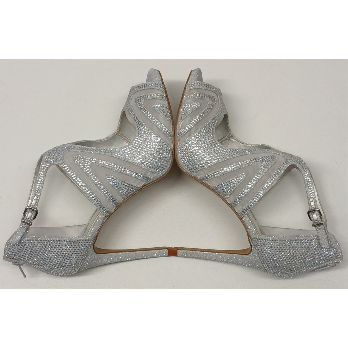 Gianni Bini (10M) Sharissah Silver Rhinestone Stiletto High Heels