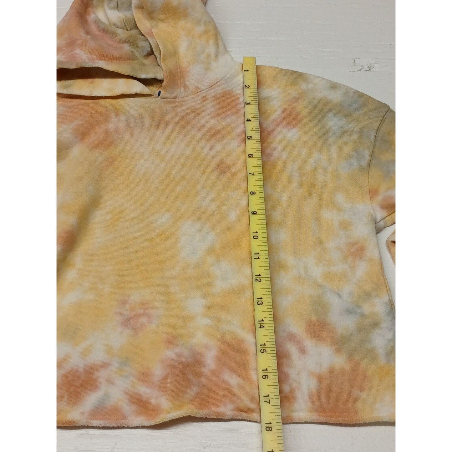 Old Navy (Large) Mutlicolor Tie Dye Crop Hoodie Pullover