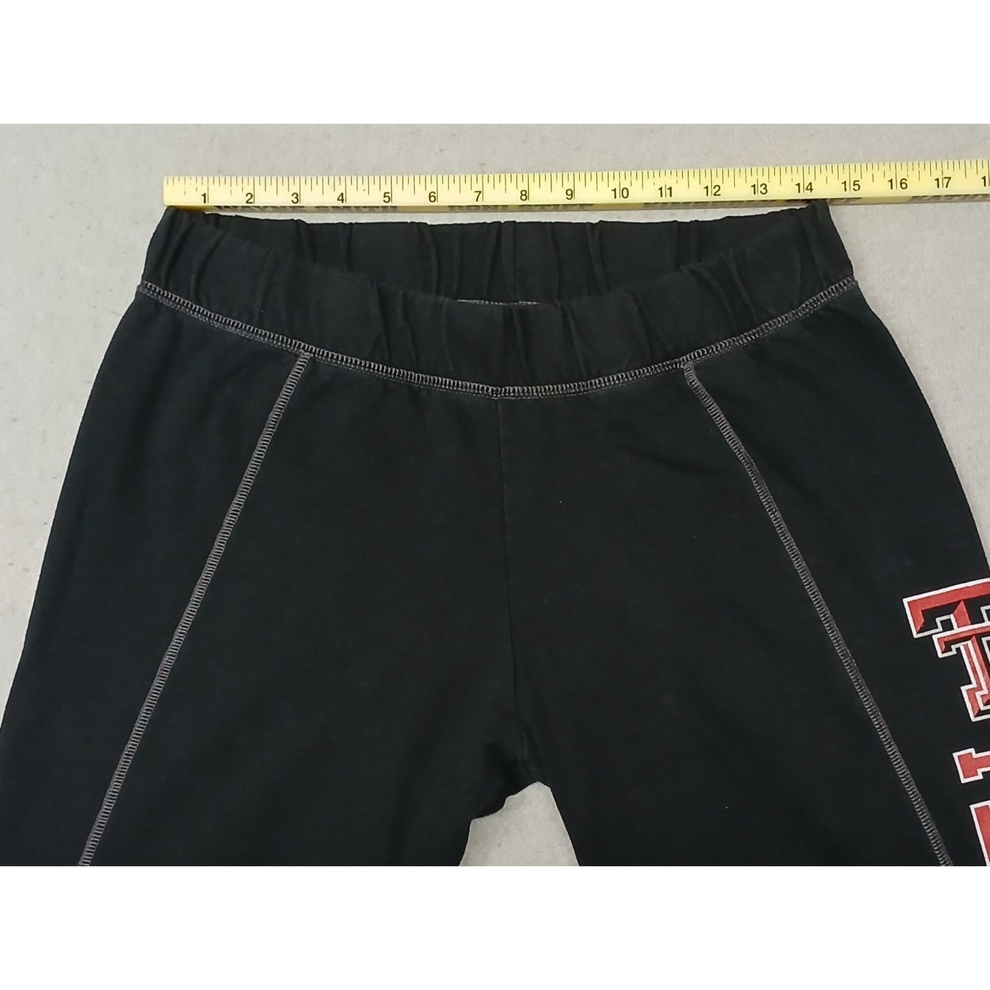U-Trau (Large) Adults Black TTU Red Raiders Legging Sweatpants