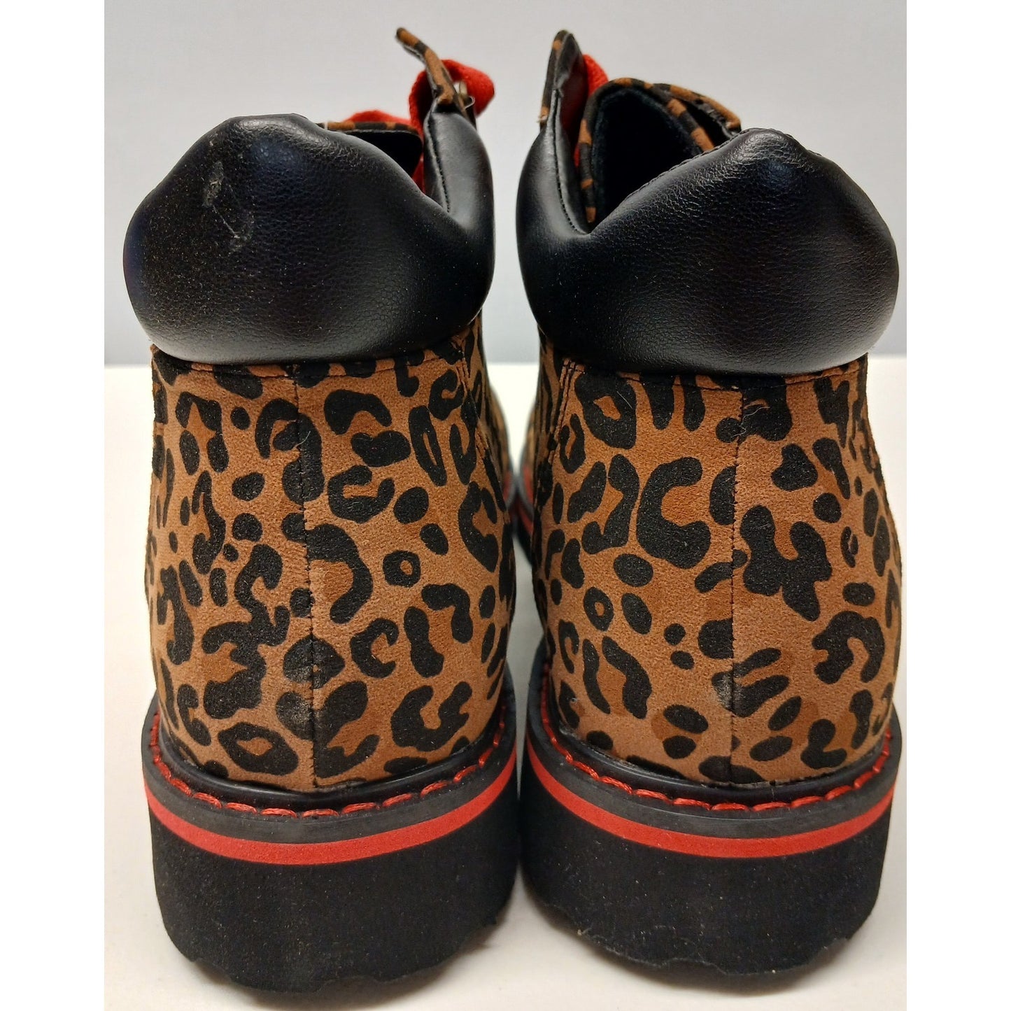 Route 66 (10) Leopard Print Lace-Up Ankle Jude Width Boots