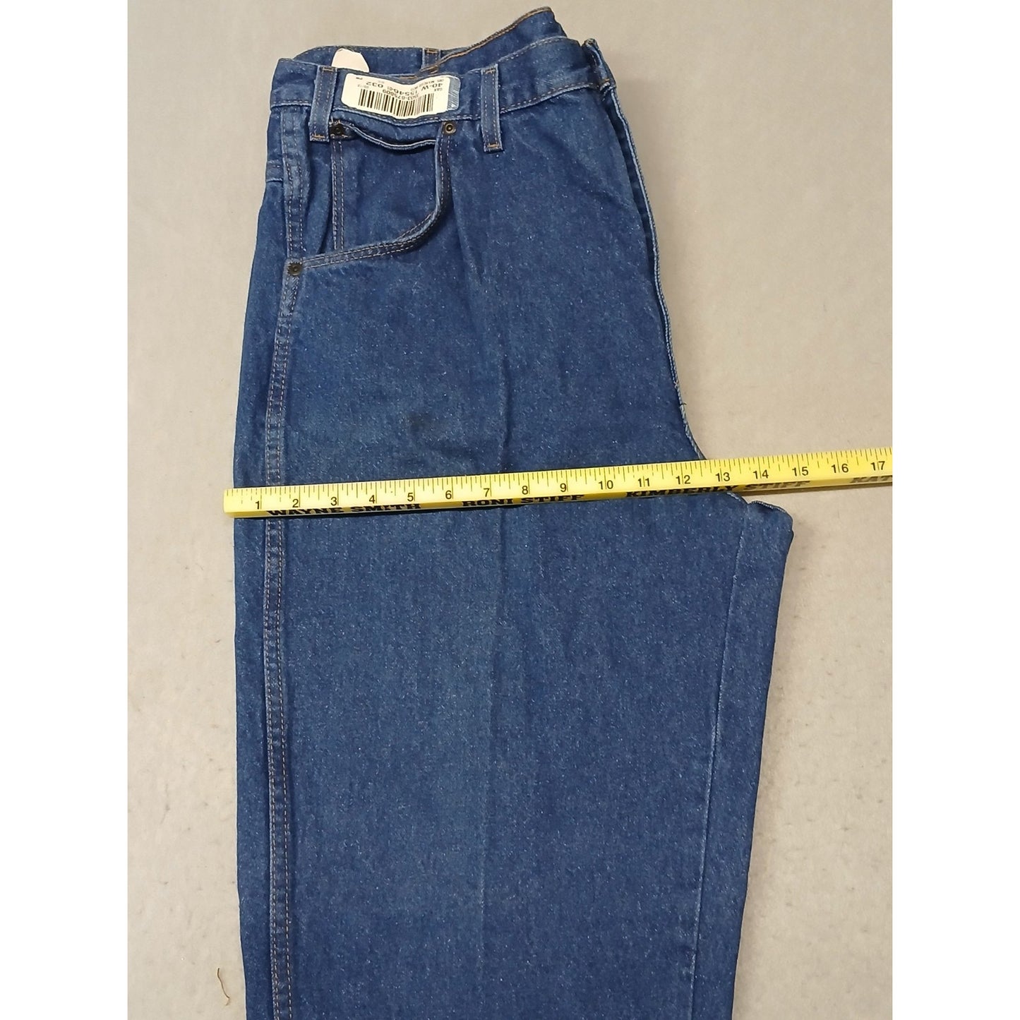 G & K (42x30) Men's Tapered Straight Leg Blue Denim Work Jeans