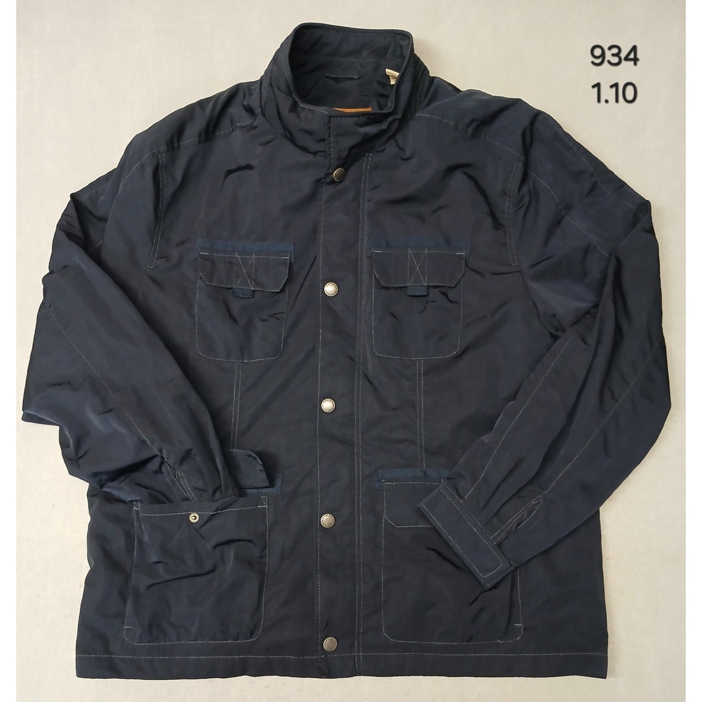 Tommy Bahama (XL) Men's Navy Blue Military Jacket