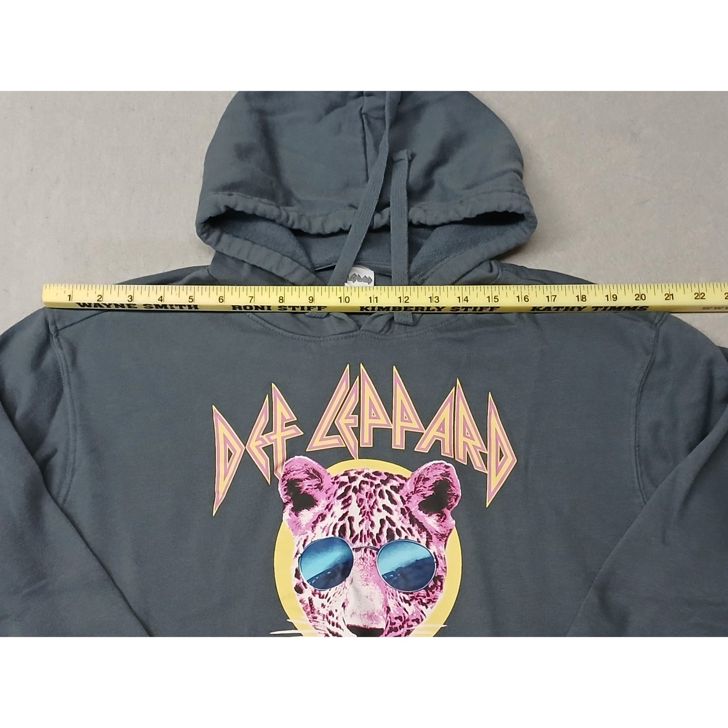 Def Leppard (2XL) Gray Cotton Blend Pullover Hoodie