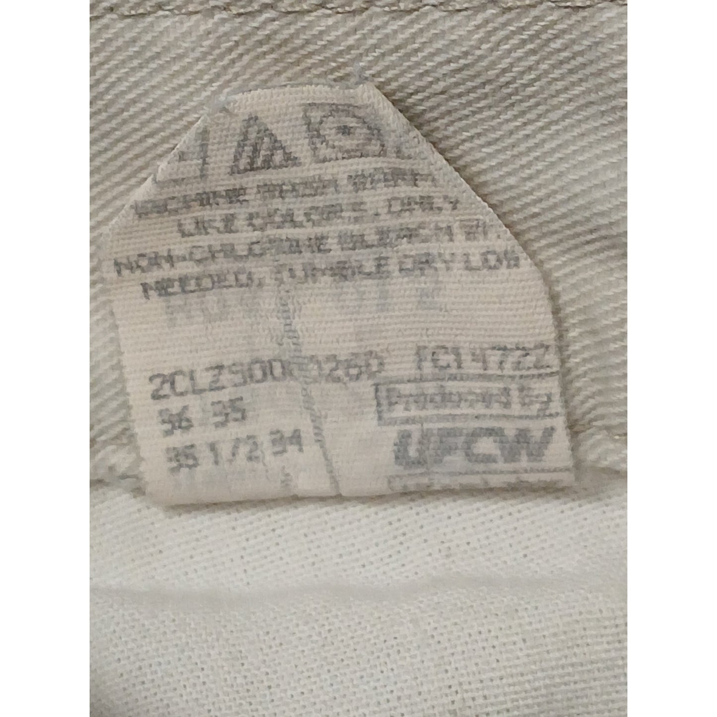 Ryders by Lee (16L) Vintage High Rise Cream Denim Shorts