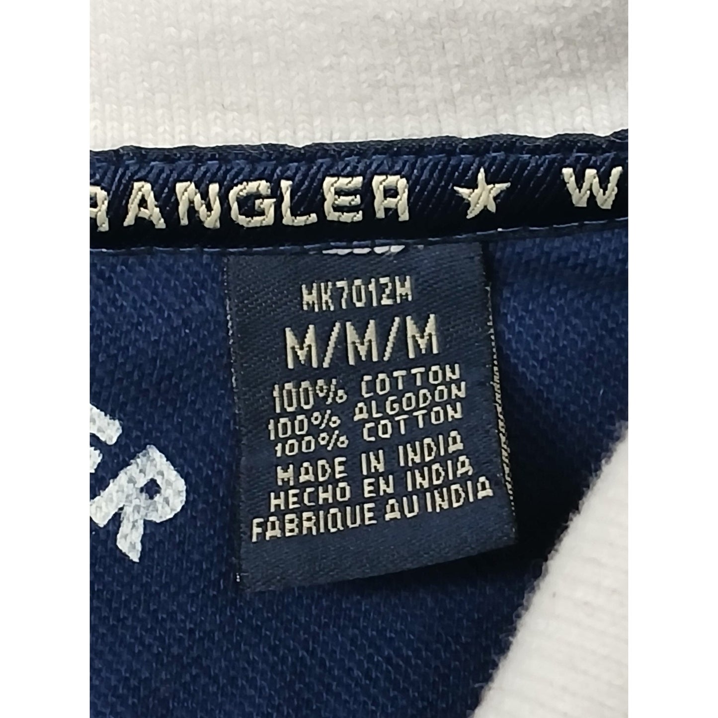 Wrangler (Medium) 4th Of July White Collar Cotton Polo Shirt
