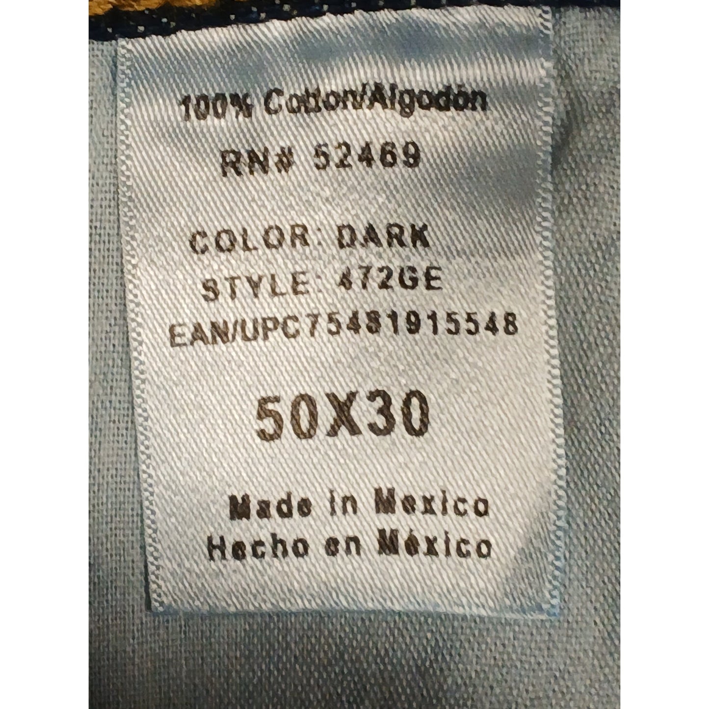 George (50x30) Men's Straight Leg Relaxed Blue Denim Jeans