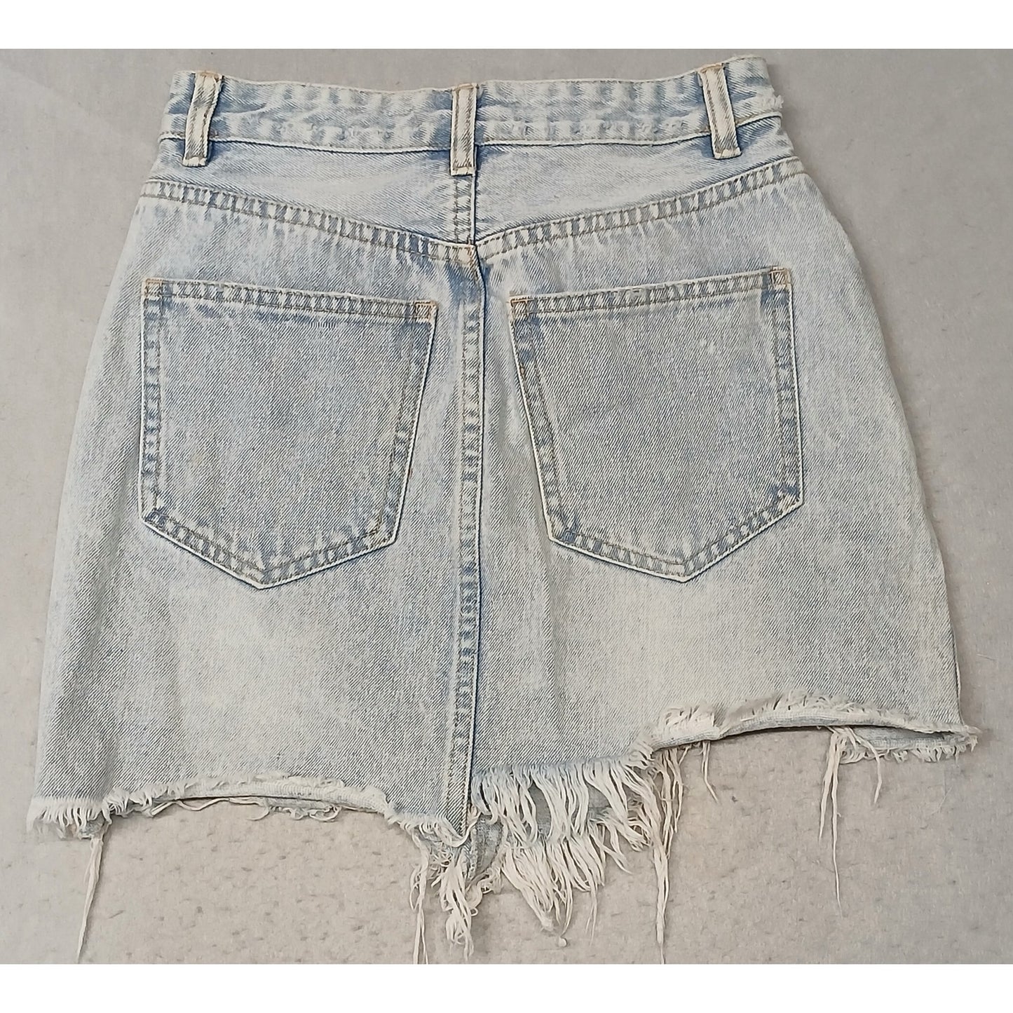 Item Ditto (Small) Vintage Distressed Light Denim Mini Skirt