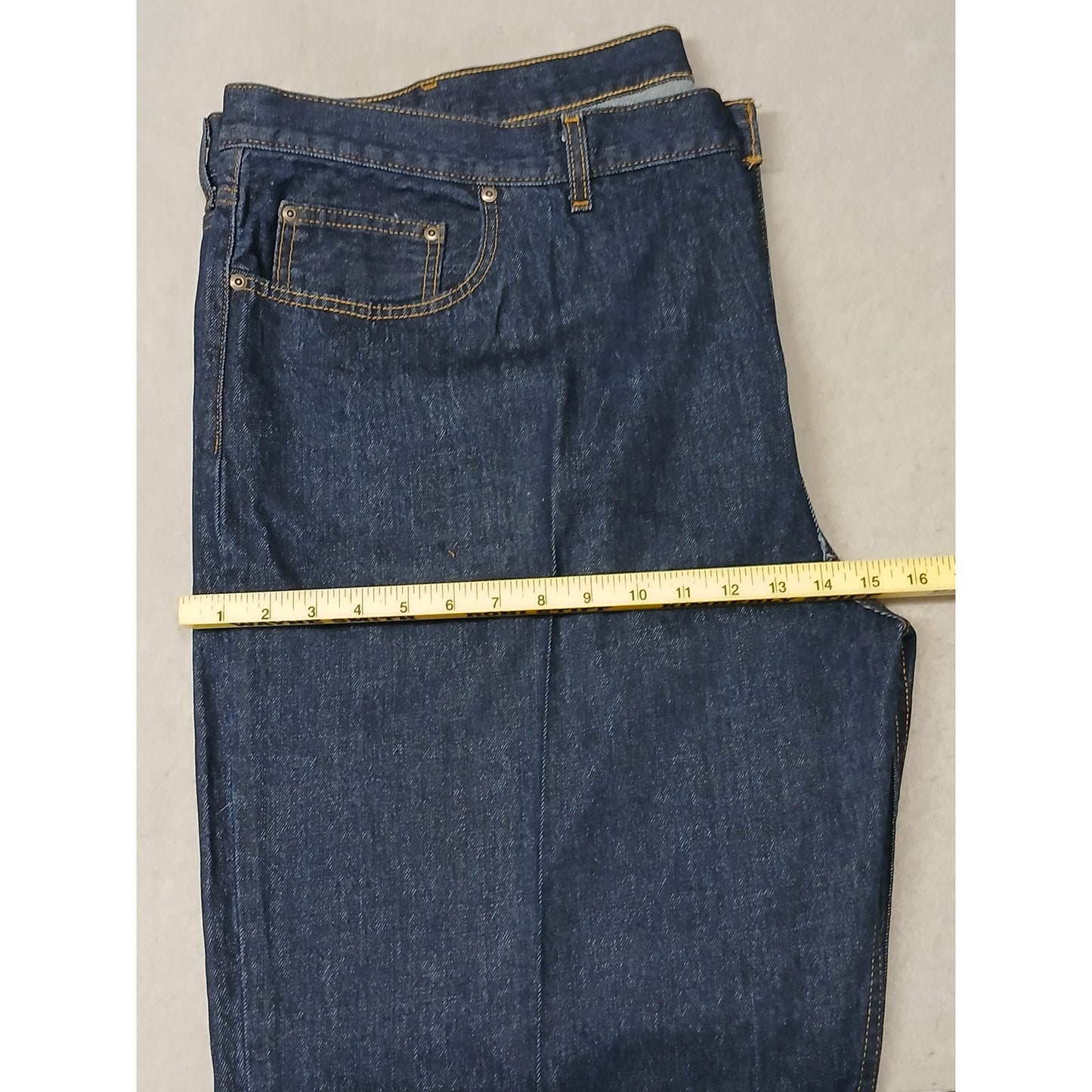 George (50x30) Men's Straight Leg Relaxed Blue Denim Jeans