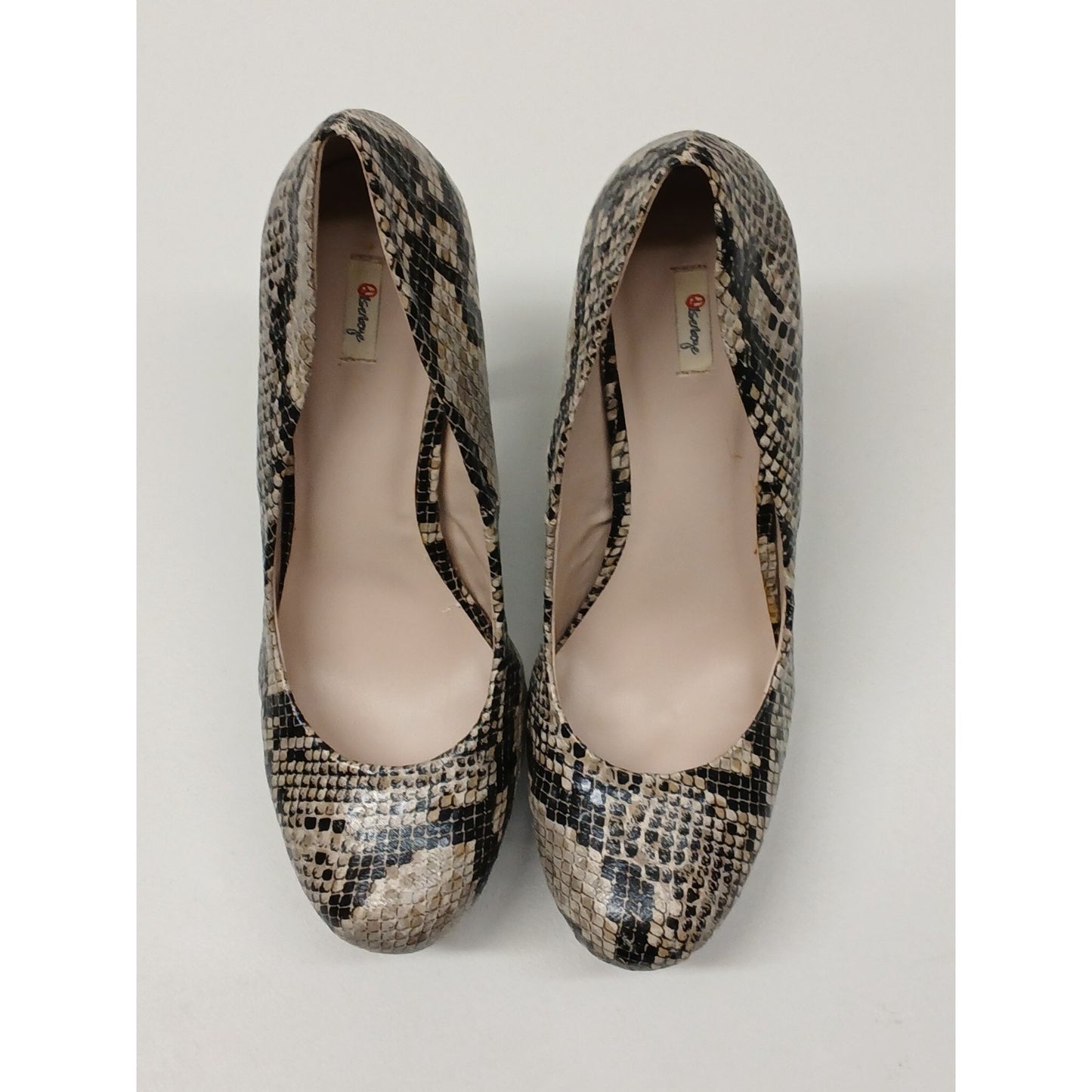 Olsenboye (10M) Snake Skin Close Toe Pumps Stiletto Heels
