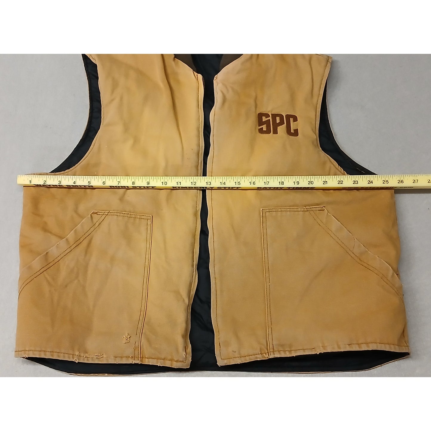 Carhartt (21x 25") Vintage Tan Arctic-Weight Duck Vest