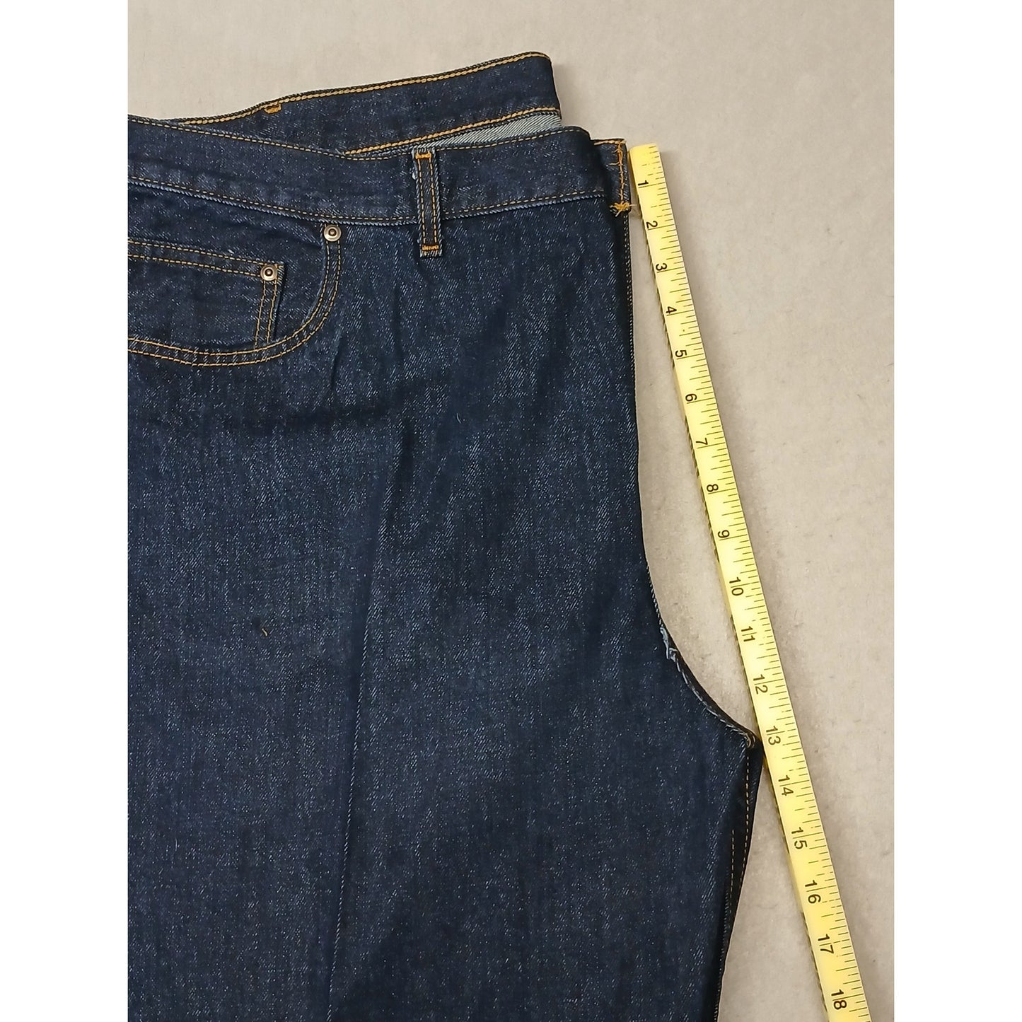 George (50x30) Men's Straight Leg Relaxed Blue Denim Jeans