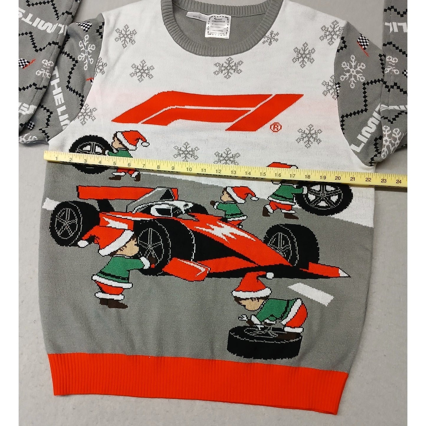 FI (XL) Multicolor Crew Neck Knitted Pullover Xmas Sweater